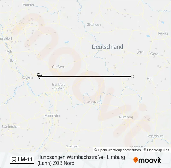 LM-11 Bus Line Map