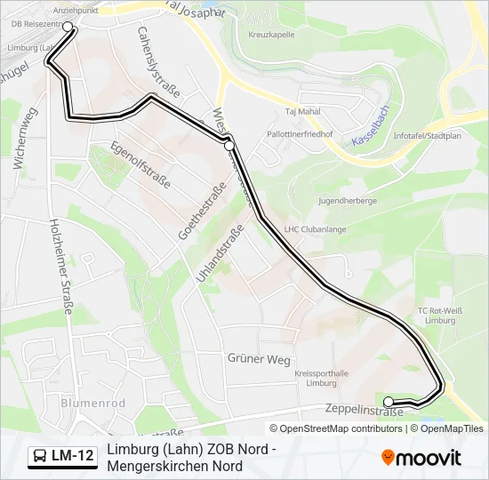 LM-12 Bus Line Map