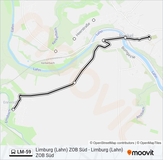 LM-59 Bus Line Map