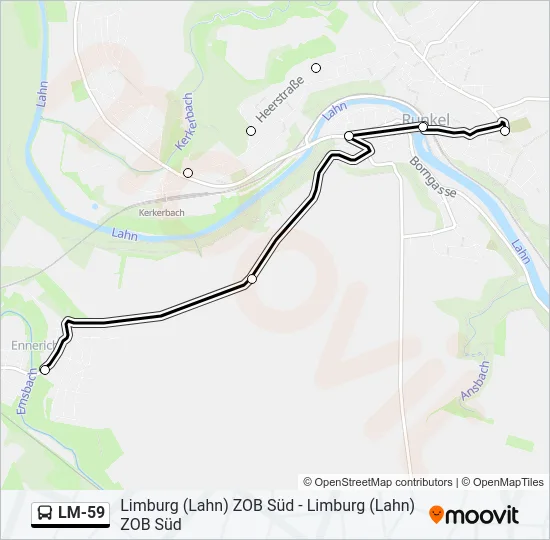 LM-59 Bus Line Map