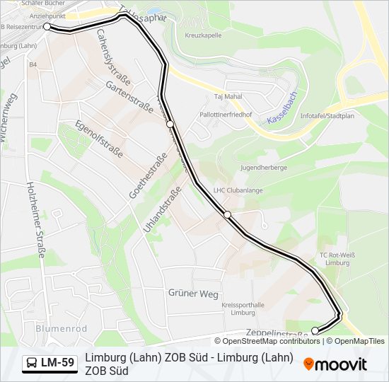 LM-59 Bus Line Map