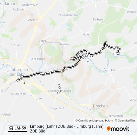 LM-59 Bus Line Map