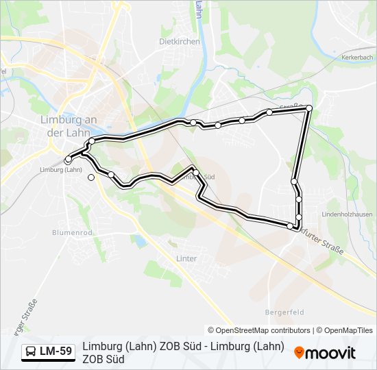 LM-59 Bus Line Map