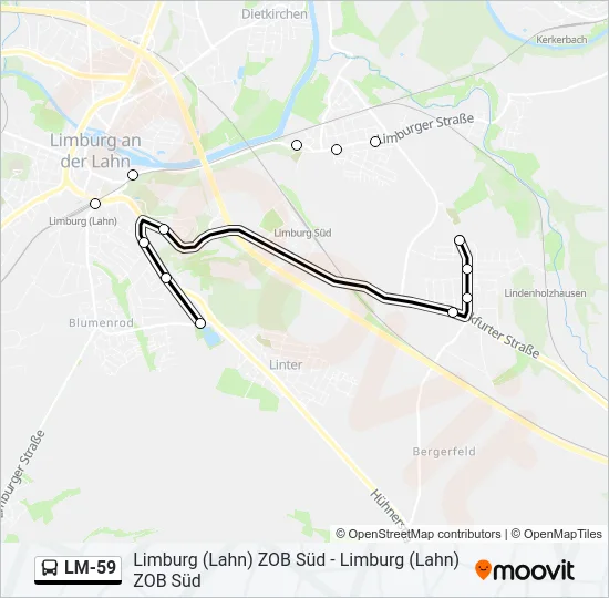 LM-59 Bus Line Map