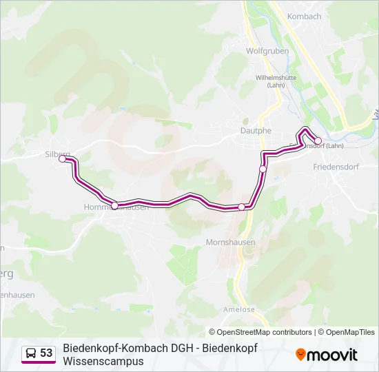 53 Bus Line Map