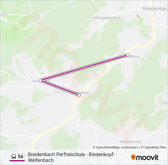 56 Bus Line Map