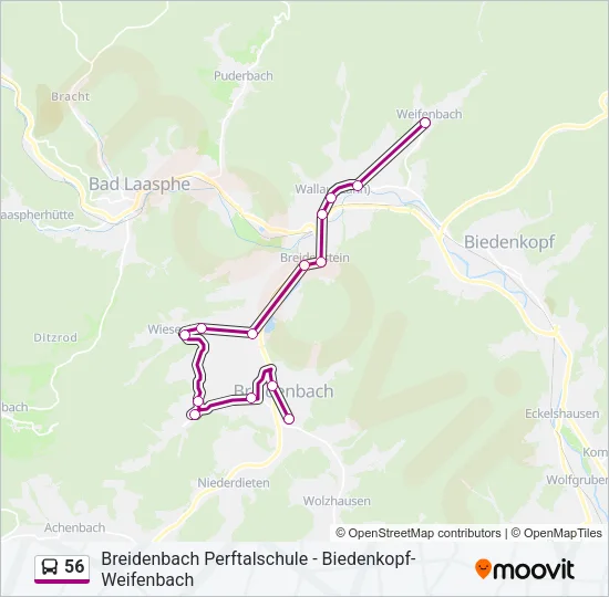 56 Bus Line Map
