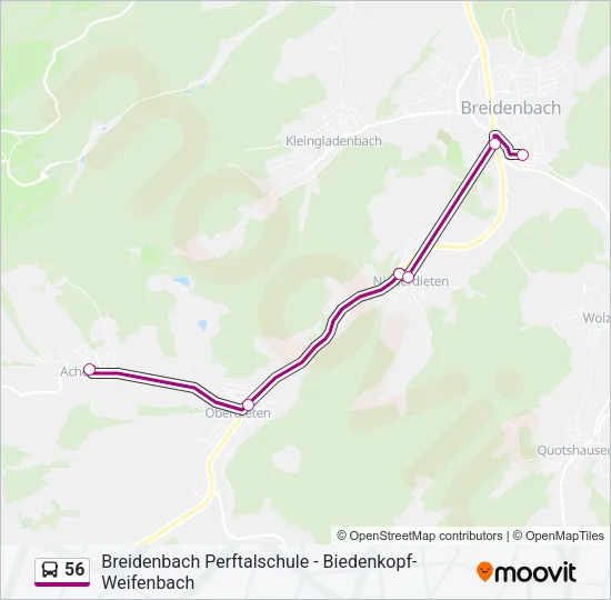56 Bus Line Map