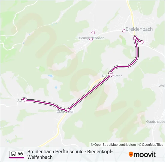 56 Bus Line Map