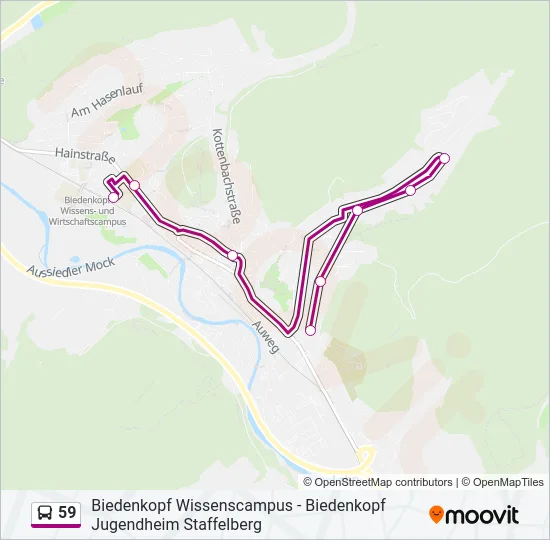 59 Bus Line Map