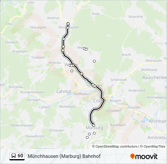 60 Bus Line Map