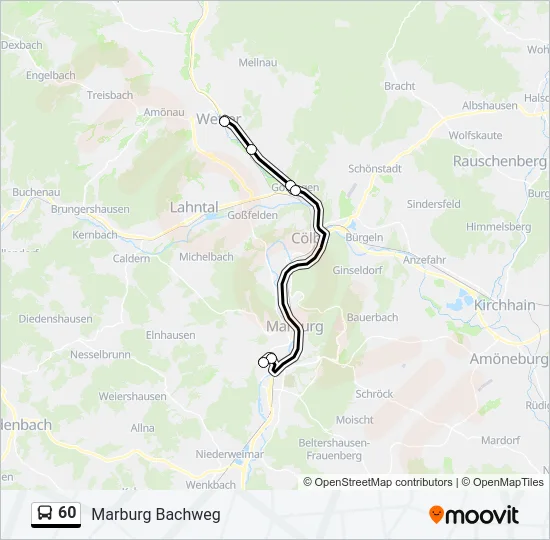 60 Bus Line Map