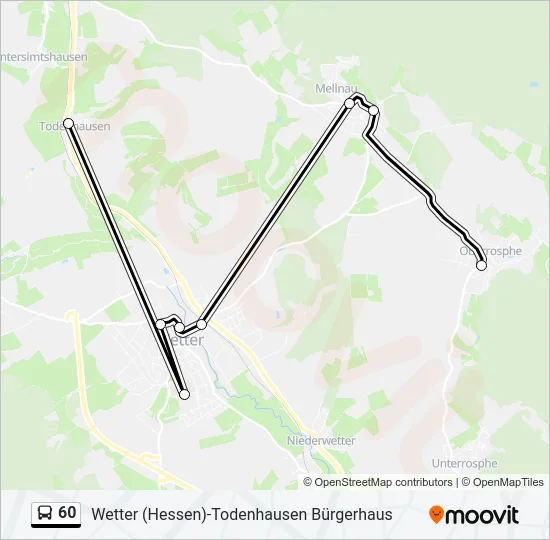 60 Bus Line Map