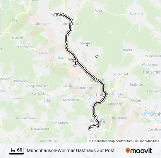 60 Bus Line Map