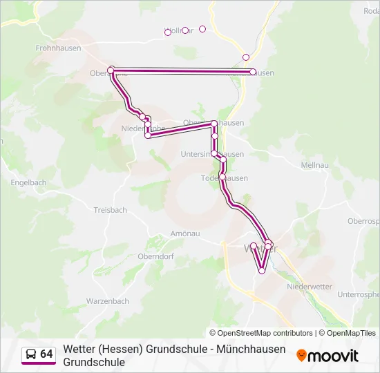 64 Bus Line Map