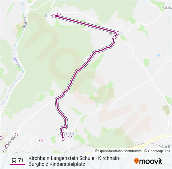 71 Bus Line Map