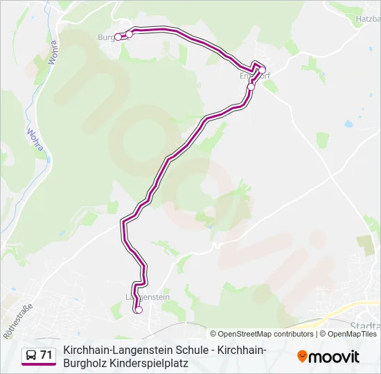71 Bus Line Map