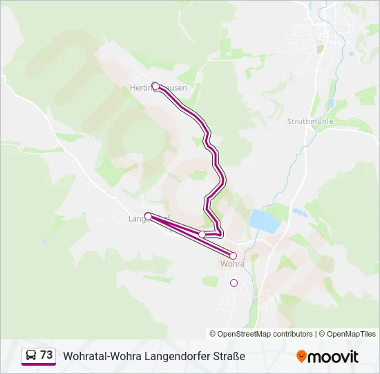 73 Bus Line Map