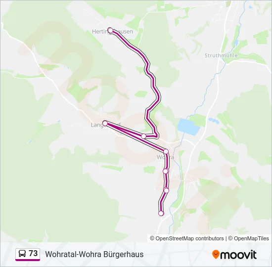 73 Bus Line Map