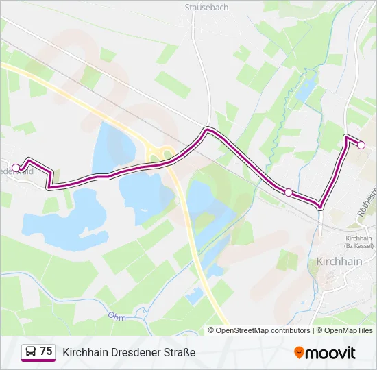 75 Bus Line Map