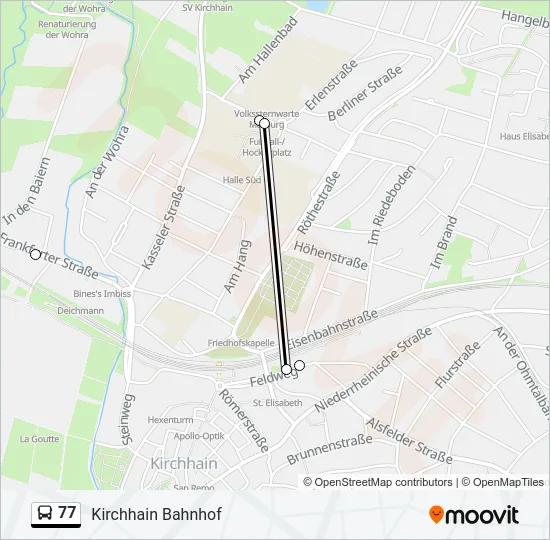 77 Bus Line Map