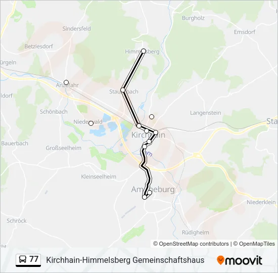 77 Bus Line Map