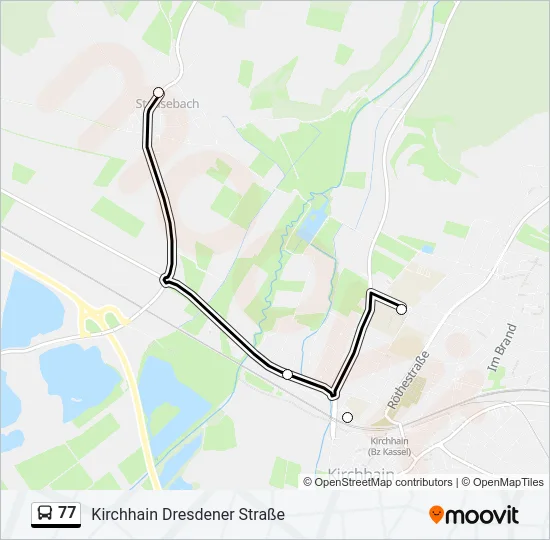 77 Bus Line Map