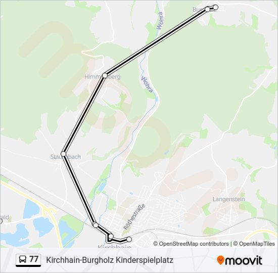 Автобус 77: карта маршрута
