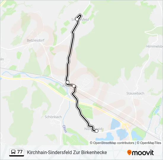 77 Bus Line Map