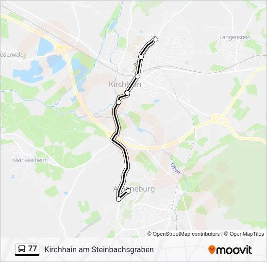 Автобус 77: карта маршрута