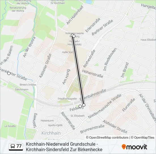 77 Bus Line Map