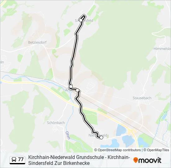 77 Bus Line Map