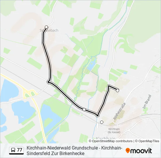 77 Bus Line Map