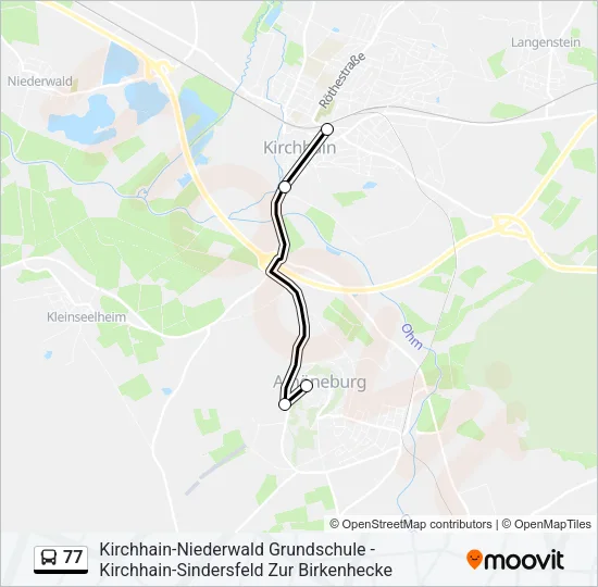 77 Bus Line Map