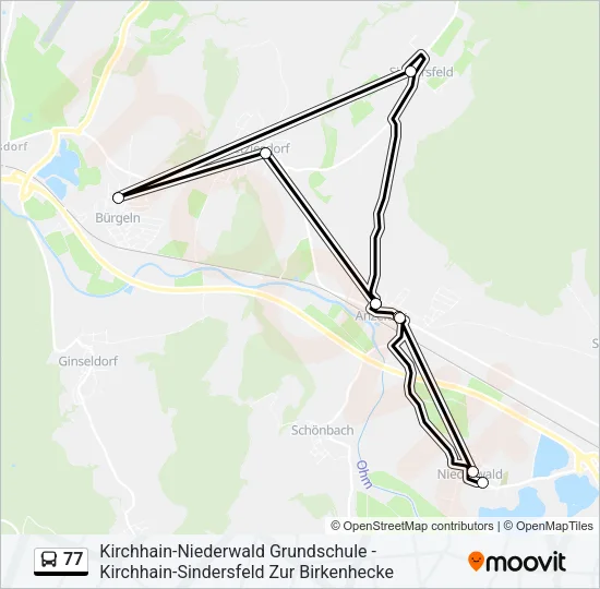 77 Bus Line Map
