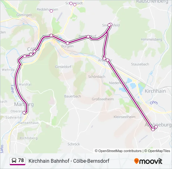 78 Bus Line Map