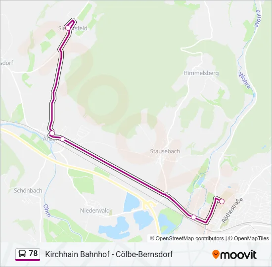 78 Bus Line Map