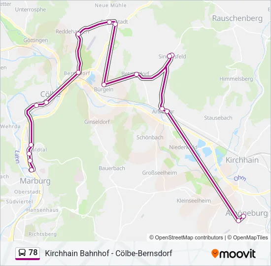 78 Bus Line Map