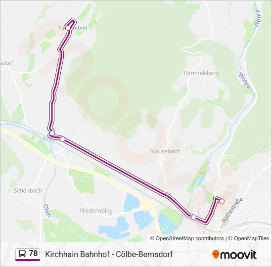 78 Bus Line Map