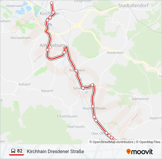 82 Bus Line Map