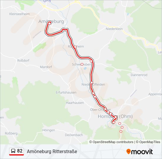 82 Bus Line Map