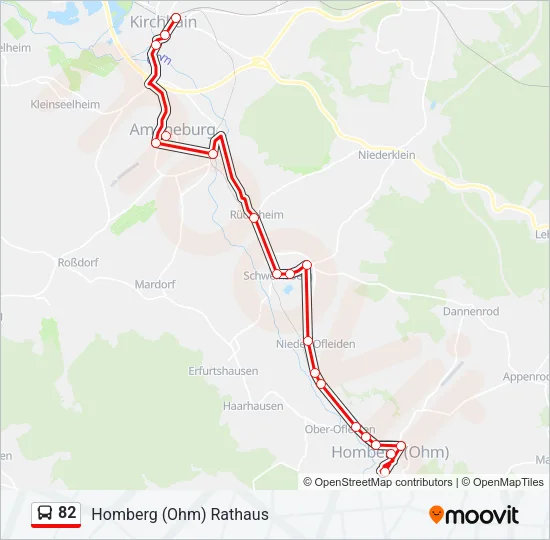 82 Bus Line Map