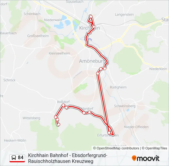 84 Bus Line Map