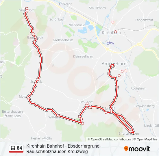 84 Bus Line Map
