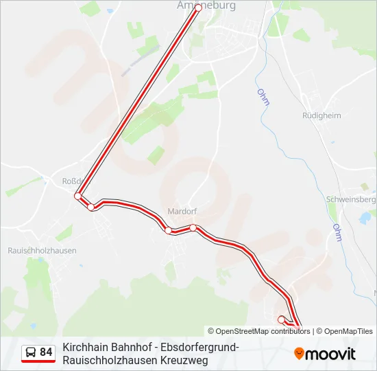 84 Bus Line Map