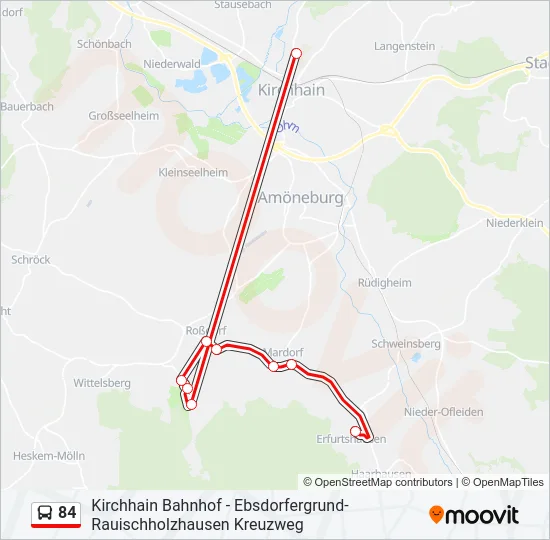 84 Bus Line Map