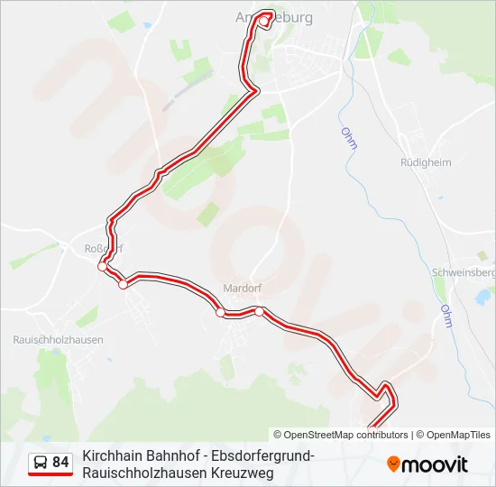 84 Bus Line Map