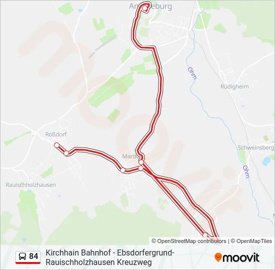 84 Bus Line Map