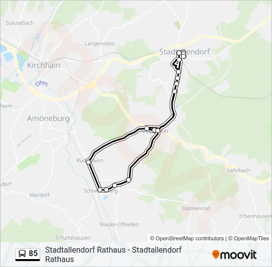 85 Bus Line Map