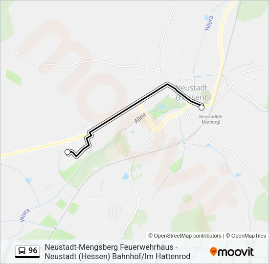 96 Bus Line Map